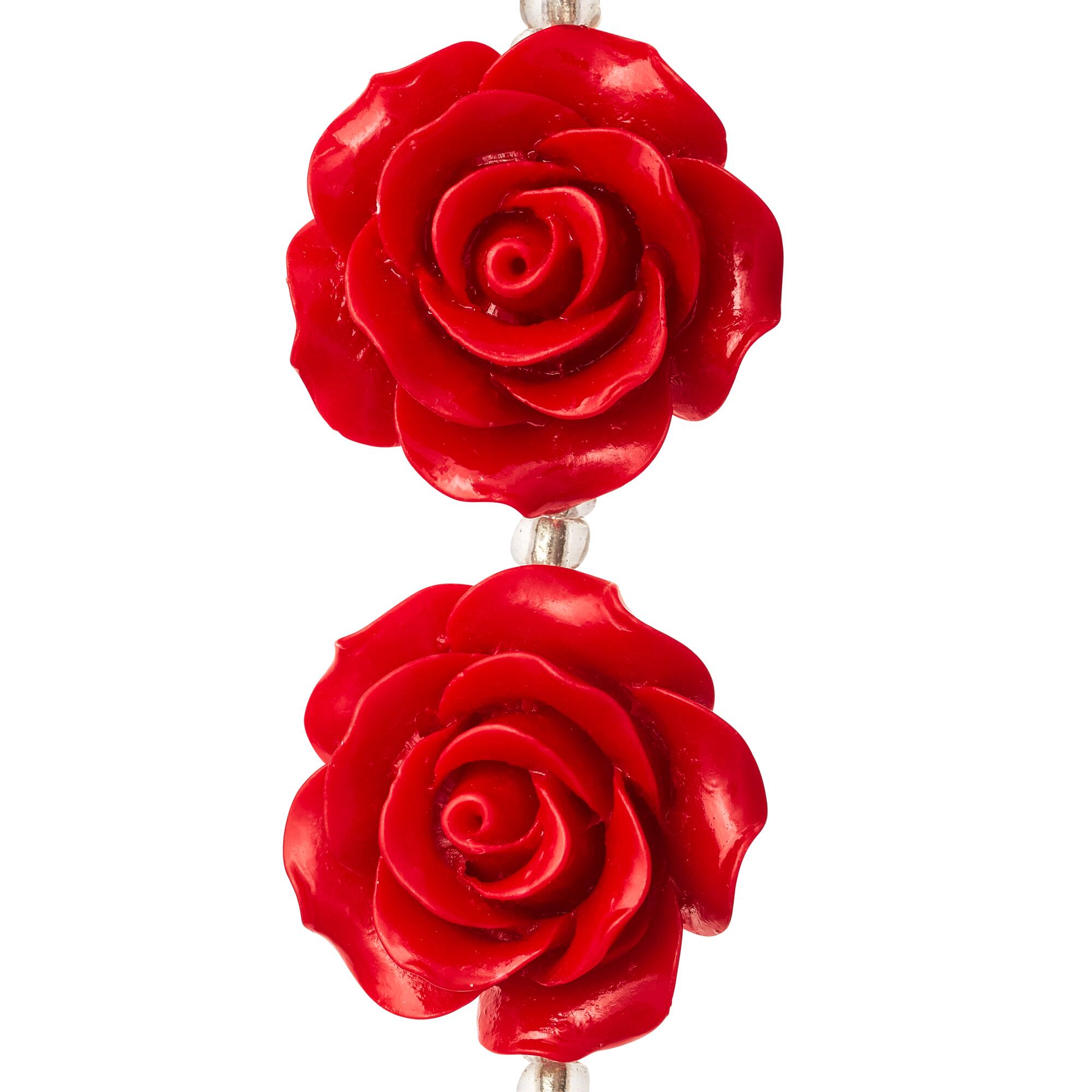 Red Flower Quartzite Beads, 24mm by Bead Landing™